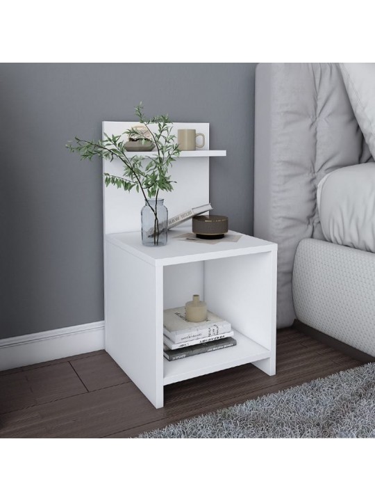 Κομοδίνο Ulman Megapap χρώμα λευκό 35x37x72εκ.