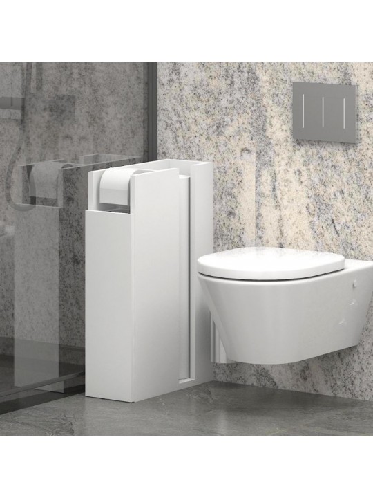 Ντουλάπι μπάνιου Paper Megapap χρώμα λευκό 17x42x66εκ.