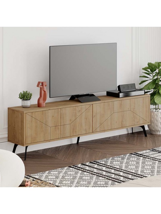 Έπιπλο τηλεόρασης Dune Megapap χρώμα φυσικό οξιάς 180x29,6x50εκ.