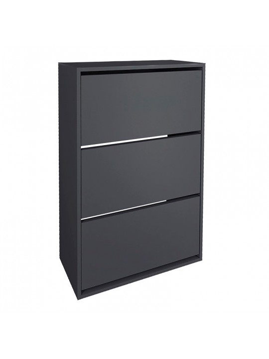 Παπουτσοθήκη μελαμίνης Nave Megapap 18 ζευγών χρώμα ανθρακί 73,6x24x110εκ.