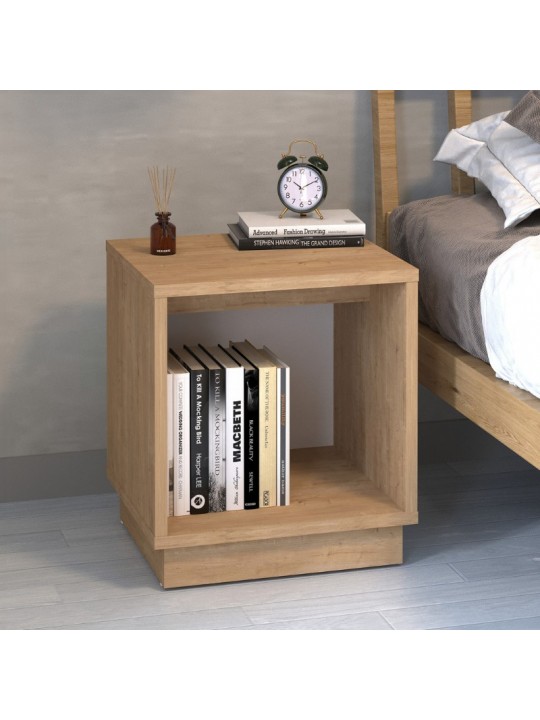 Κομοδίνο Gino Megapap χρώμα sapphire oak 40x35,3x45εκ.