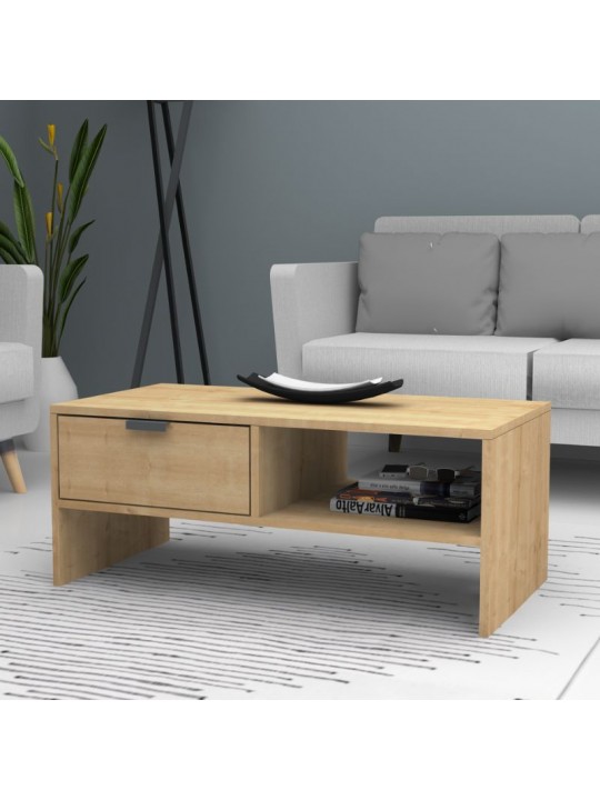 Τραπεζάκι σαλονιού Galaxy Megapap χρώμα φυσικό οξιάς 100x50x42εκ.