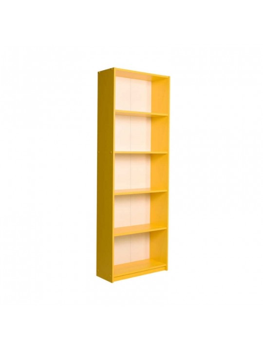 Βιβλιοθήκη Max Megapap χρώμα κίτρινο 58x23x170εκ.