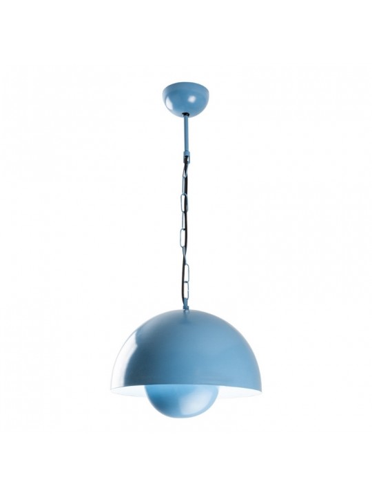 Φωτιστικό οροφής Neptun Megapap E27 μεταλλικό μονόφωτο χρώμα γαλάζιο Ø30x70εκ.