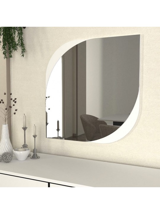 Καθρέπτης τοίχου Lava Μegapap χρώμα λευκό 70x2,2x70εκ.