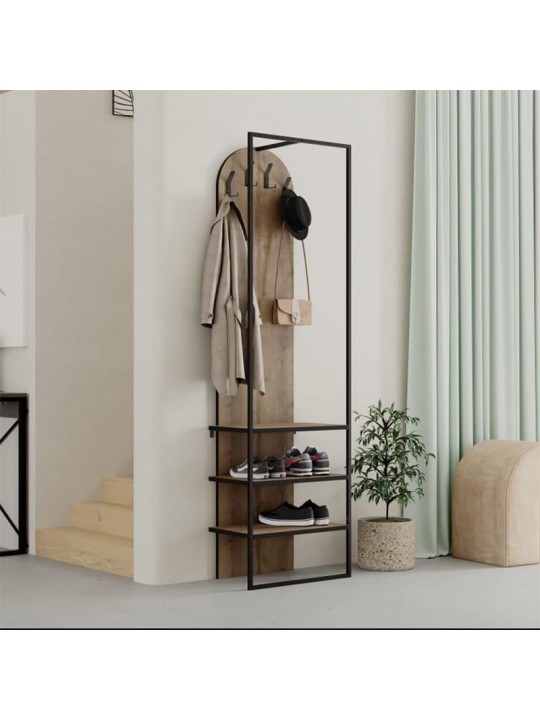 Έπιπλο εισόδου Archy Megapap χρώμα ανοιχτό καρυδί 53x31,7x180εκ.