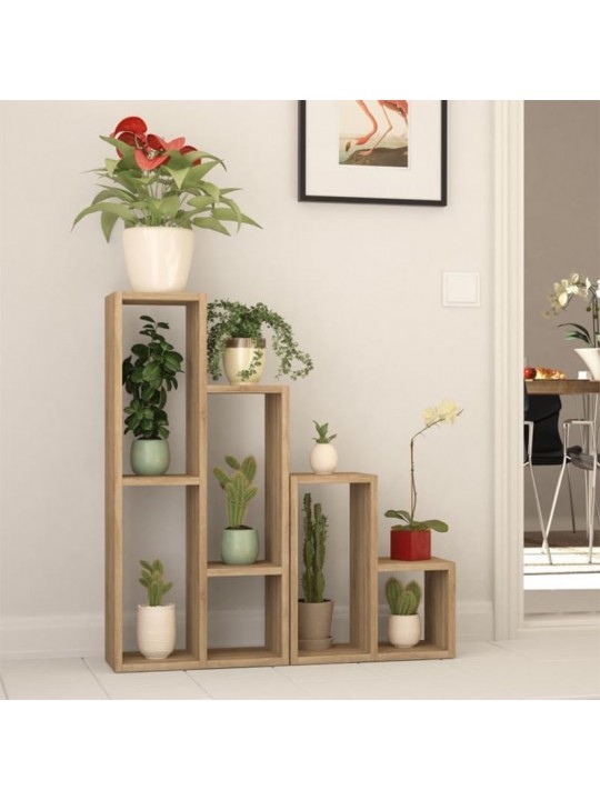 Ραφιέρα - Ανθοστήλη Sule Megapap χρώμα sapphire oak 84x20x89εκ.