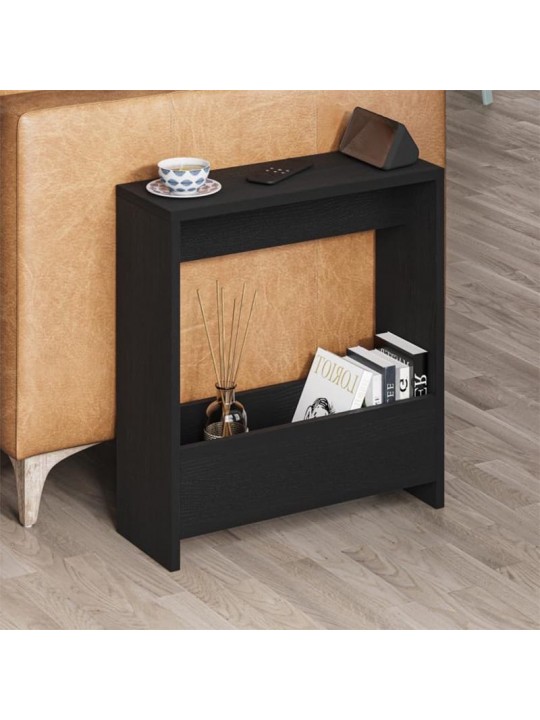 Τραπεζάκι βοηθητικό Simpi Megapap χρώμα black wood 55x20x60εκ.