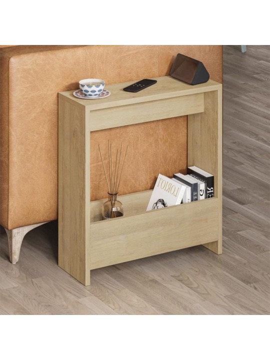 Τραπεζάκι βοηθητικό Simpi Megapap χρώμα sapphire oak 55x20x60εκ.