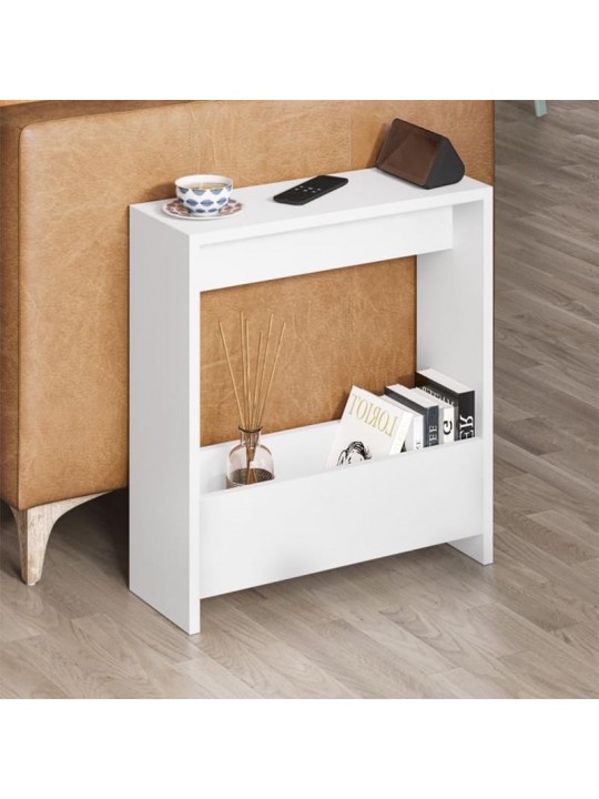 Τραπεζάκι βοηθητικό Simpi Megapap χρώμα λευκό 55x20x60εκ.