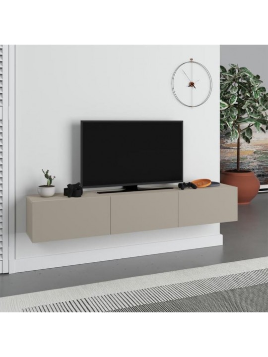 Έπιπλο τηλεόρασης επιτοίχιο Francy Megapap χρώμα sandstone 180x30x30εκ.