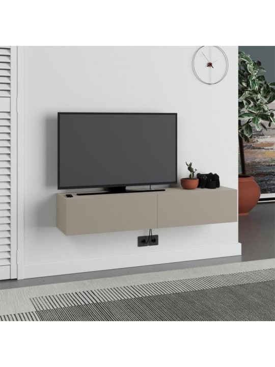 Έπιπλο τηλεόρασης επιτοίχιο Francy Megapap χρώμα sandstone 135x31,7x25εκ.