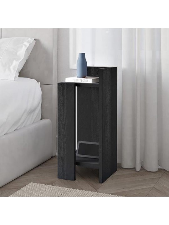 Κομοδίνο Elos Megapap δεξί χρώμα black wood 25x27x60εκ.