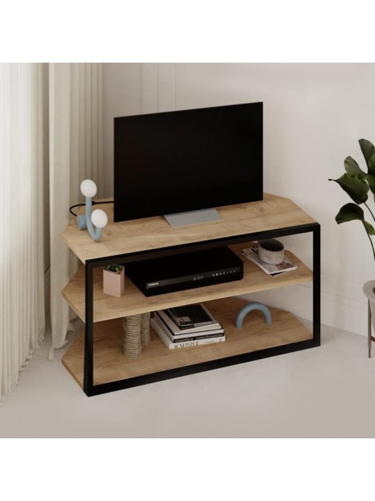 Έπιπλο τηλεόρασης γωνιακό Echo Megapap χρώμα sapphire oak 98x37x45εκ.