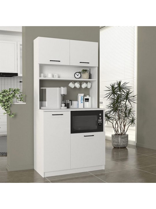 Έπιπλο κουζίνας Tuco 2 Megapap χρώμα λευκό 90x40x180εκ.