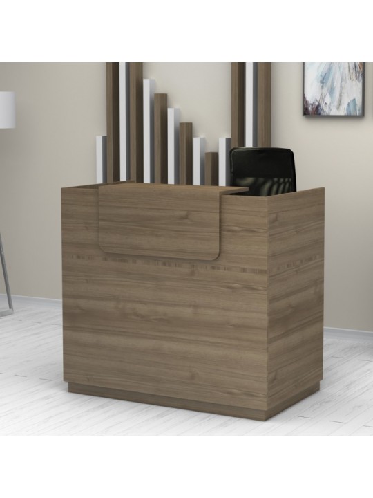 Γραφείο υποδοχής - reception Lemmon Megapap χρώμα καρυδί 120x70x110εκ.
