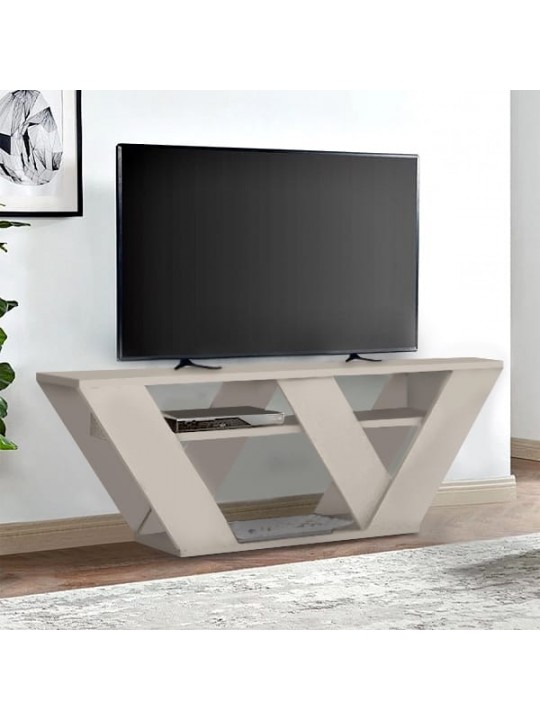 Έπιπλο τηλεόρασης Pipralla Megapap χρώμα sandstone 110x30x40εκ.