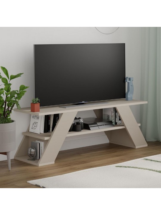 Έπιπλο τηλεόρασης Farfalla Megapap χρώμα sandstone 120x33,5x40εκ.