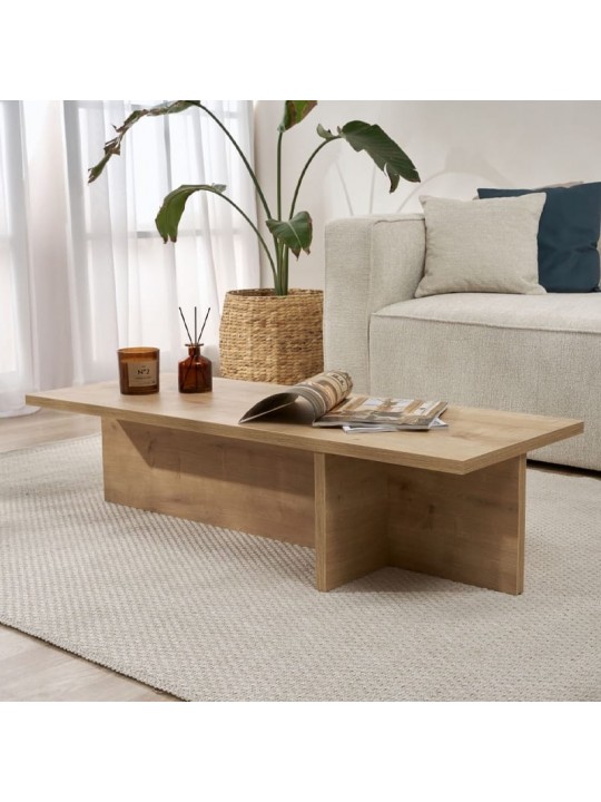 Τραπεζάκι σαλονιού Harbor Megapap χρώμα sapphire oak 120x45x30εκ.