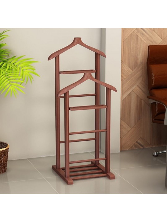 Επιδαπέδια κρεμάστρα Beta II Megapap ξύλινη χρώμα καρυδί 48x35x120εκ.