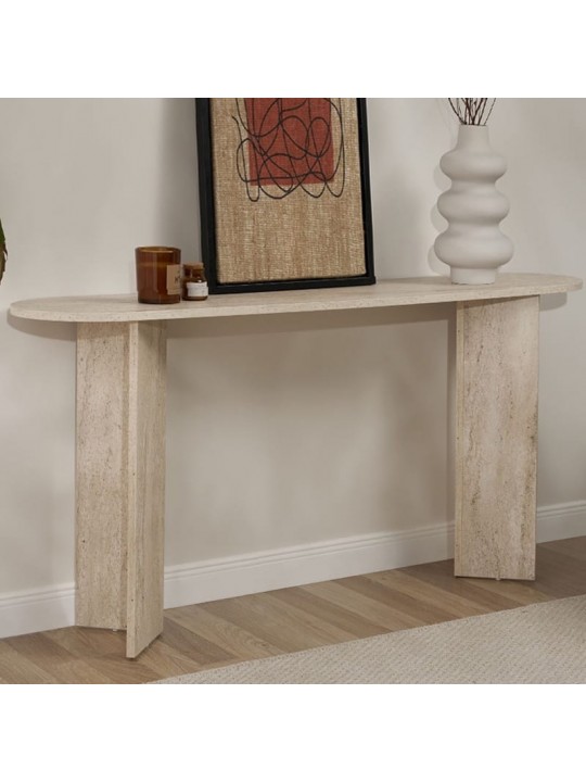 Κονσόλα Sira Megapap χρώμα travertine 150x35x75εκ.