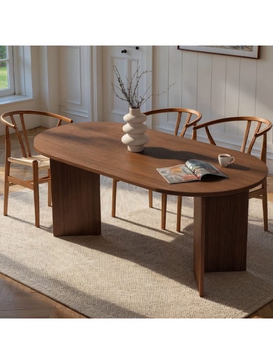 Τραπέζι Sablin Megapap χρώμα καρυδί 180x89,5x75εκ.