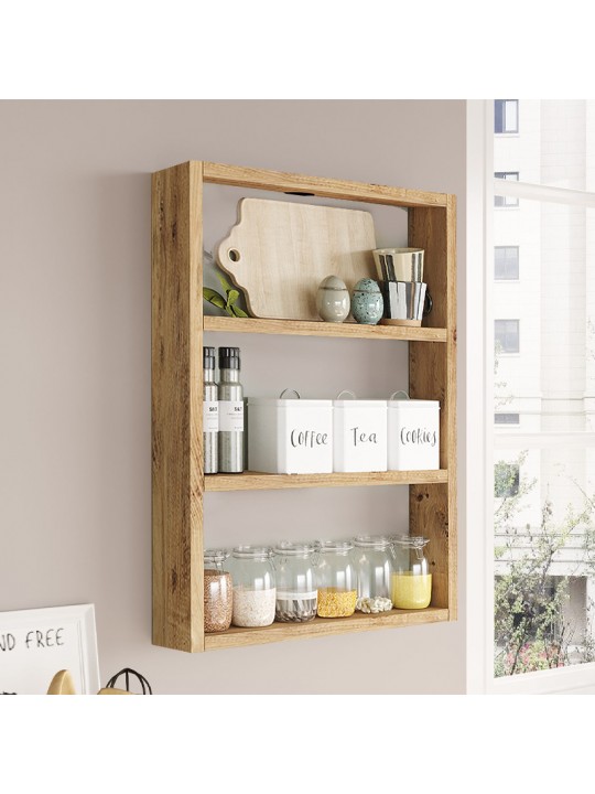 Ραφιέρα τοίχου Prena Megapap χρώμα atlantic pine 43,2x9x60εκ.