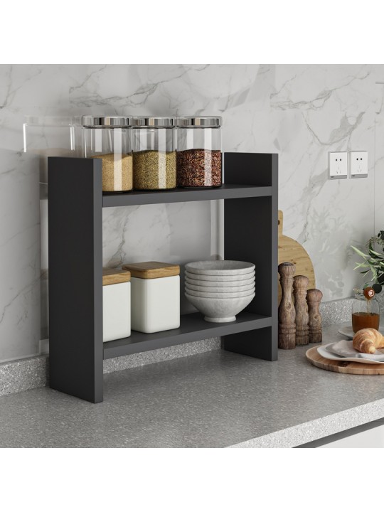 Ραφιέρα κουζίνας Denver Megapap χρώμα ανθρακί 34x10x30εκ.