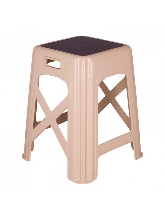 Σκαμπώ πολυπροπυλενίου στοιβαζόμενο χρώμα μπεζ 36,5x36,5x44εκ.