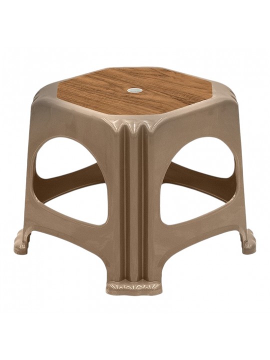 Σκαμπώ πολυπροπυλενίου στοιβαζόμενο Desia Megapap χρώμα μπεζ 35x35x32εκ.