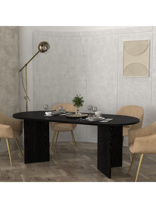 Τραπέζι Cortado Megapap χρώμα sencron black 200x90x74εκ.