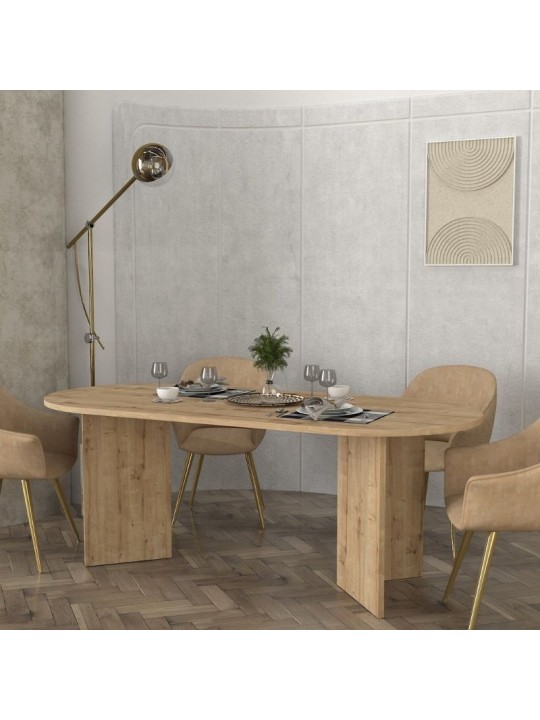 Τραπέζι Cortado Megapap χρώμα sapphire oak 200x90x74εκ.