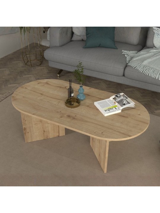 Τραπεζάκι σαλονιού Cortado Megapap χρώμα sapphire oak 120x60x39,6εκ.