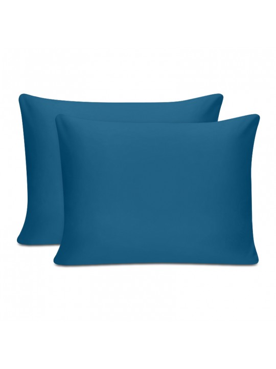 Μαξιλαροθήκες ύπνου Tonne Cotton Box Σετ 2 τμχ χρώμα πετρόλ 50x80εκ.