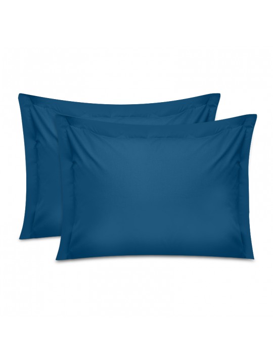 Μαξιλαροθήκες ύπνου Tonne Cotton Box Σετ 2 τμχ χρώμα πετρόλ 50x80+5εκ.