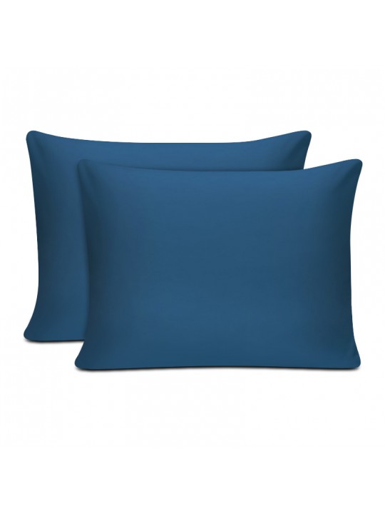 Μαξιλαροθήκες ύπνου Tonne Cotton Box Σετ 2 τμχ χρώμα πετρόλ 50x70εκ.