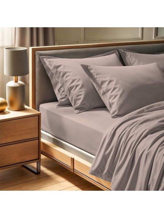 Σεντόνι Tonne Cotton Box Διπλό (240x260) χρώμα μπεζ