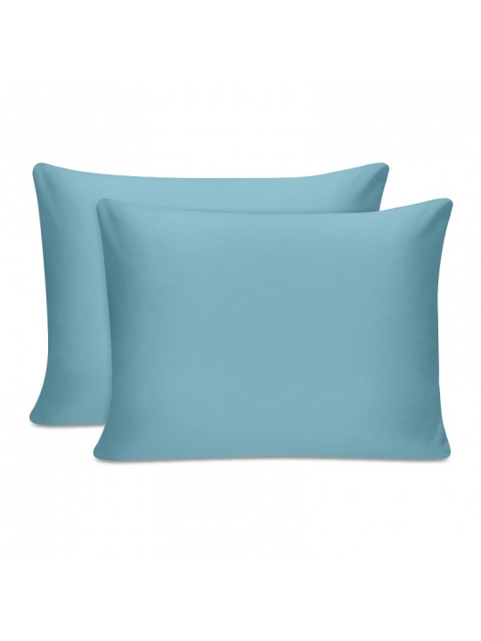 Μαξιλαροθήκες ύπνου Tonne Cotton Box Σετ 2 τμχ χρώμα μπλε 50x70εκ.