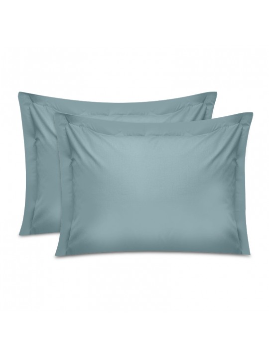 Μαξιλαροθήκες ύπνου Tonne Cotton Box Σετ 2 τμχ χρώμα μπλε 50x70+5εκ.