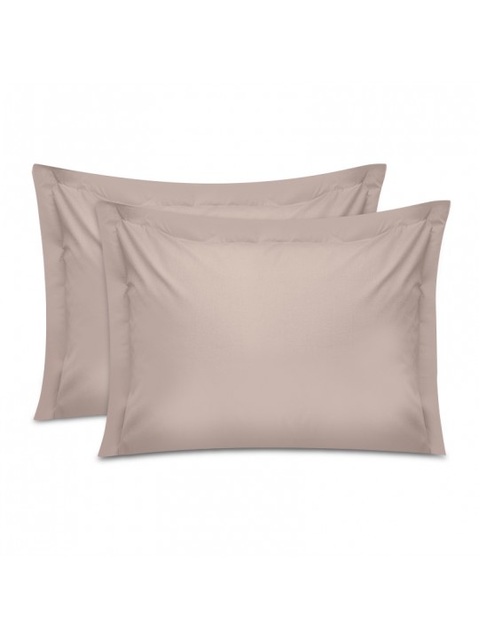 Μαξιλαροθήκες ύπνου Tonne Cotton Box Σετ 2 τμχ χρώμα μπεζ 50x80+5εκ.