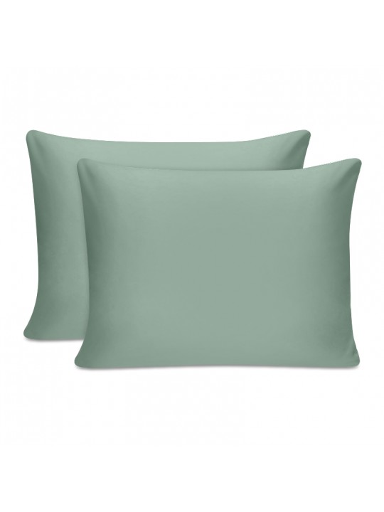 Μαξιλαροθήκες ύπνου Tonne Cotton Box Σετ 2 τμχ χρώμα πράσινο 50x80εκ.