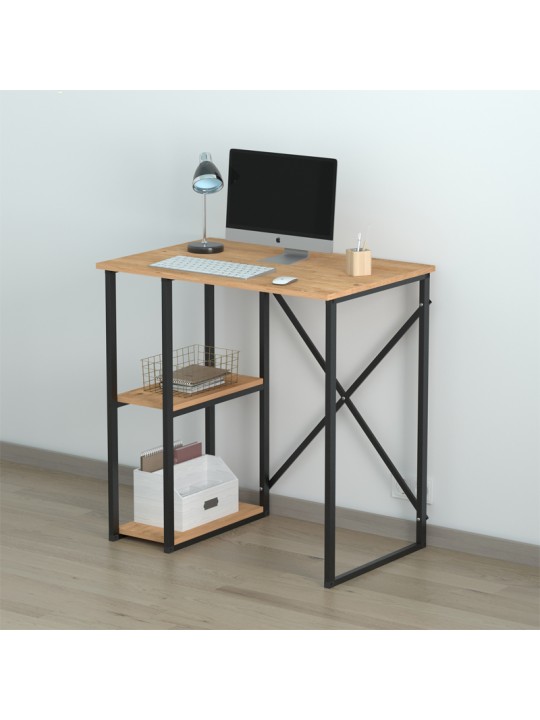 Γραφείο εργασίας Verno Megapap χρώμα pine oak 90x59,8x92,8εκ.