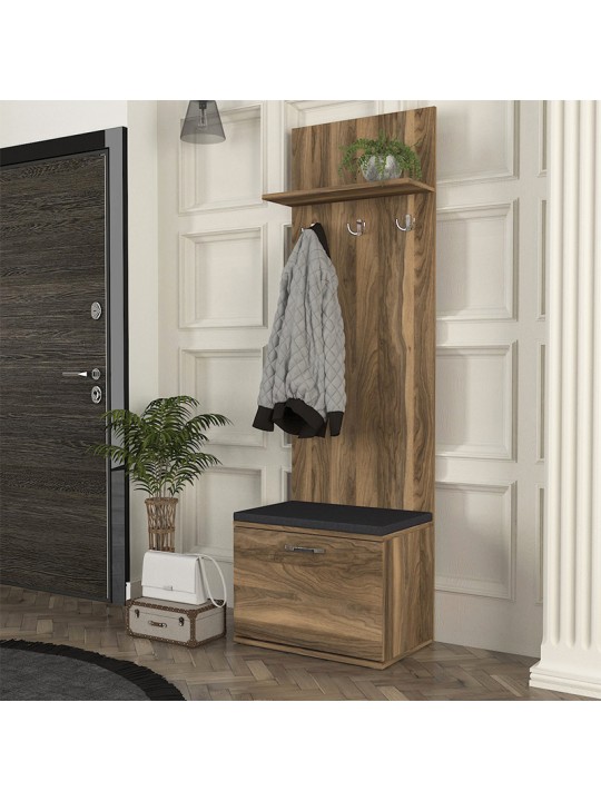 Έπιπλο εισόδου Track Megapap χρώμα καρυδί 60x38,2x190εκ.