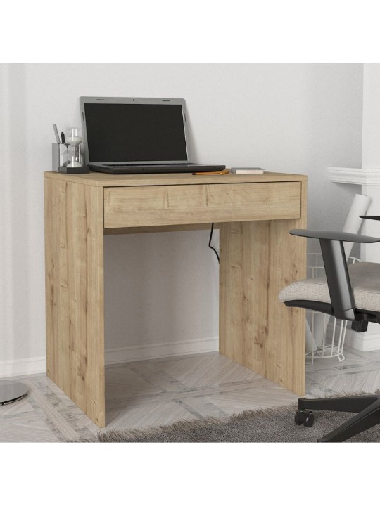 Γραφείο εργασίας Mida Megapap χρώμα sapphire oak 72x60x73,8εκ.