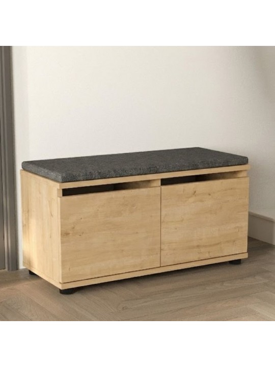 Παπουτσοθήκη Twain Megapap 8 ζευγών χρώμα sapphire oak 80x35x42εκ.