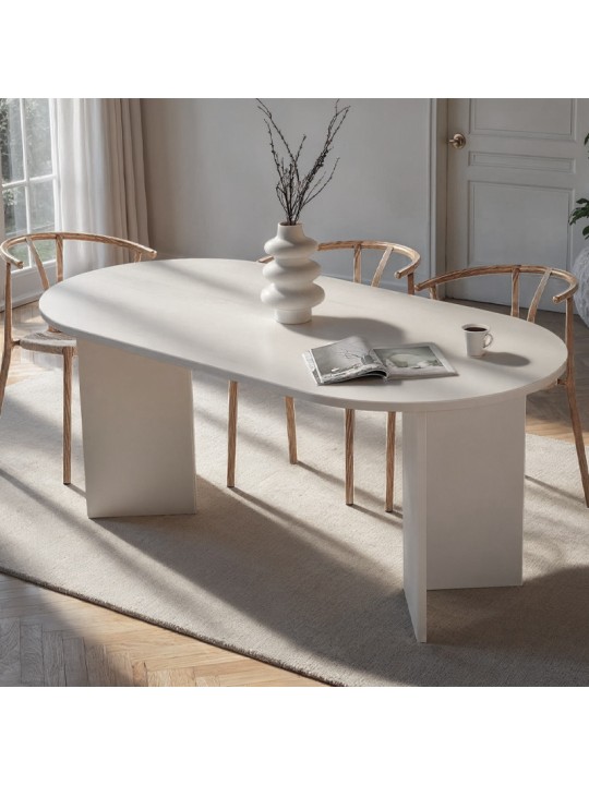 Τραπέζι Sablin Megapap χρώμα λευκό 180x89,5x75εκ.