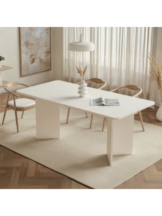 Τραπέζι Linza Megapap χρώμα λευκό 180x90x75εκ.