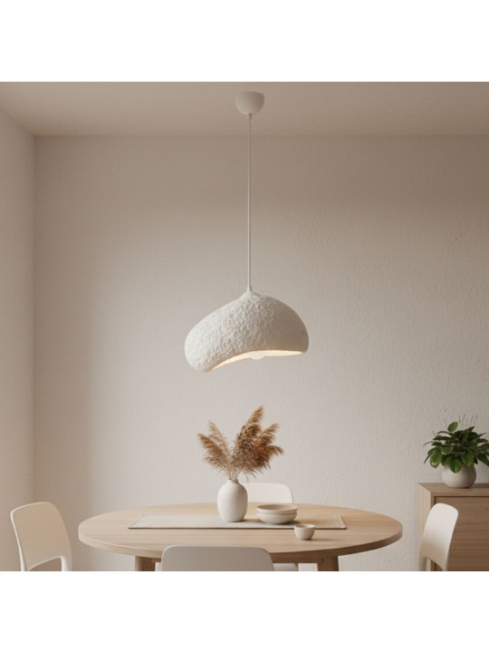 Φωτιστικό οροφής Loval Megapap E27 fiberglass μονόφωτο χρώμα λευκό 32x27x120εκ.