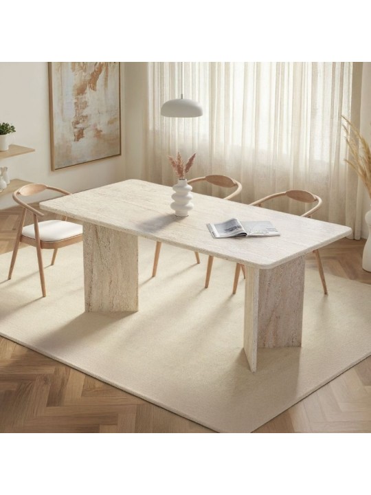 Τραπέζι Linza Megapap χρώμα travertine 180x90x75εκ.