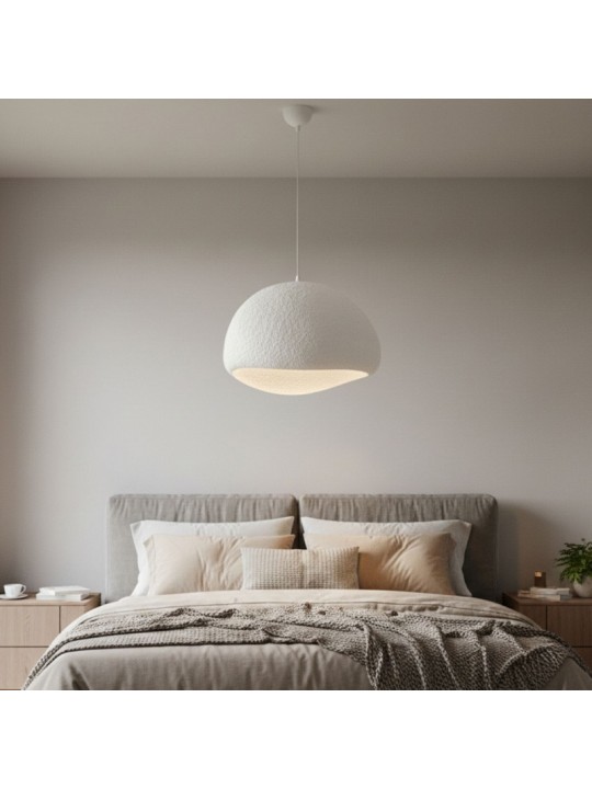 Φωτιστικό οροφής Loval Megapap E27 fiberglass μονόφωτο χρώμα λευκό 50x44x120εκ.
